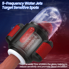 Load image into Gallery viewer, Dual Glans Stimulation10x Vibration Rotation Water Spray  Male Masturbator