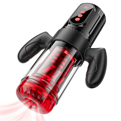 Terminator 9 Telescopic Rotating Sucking with Handle Male Stroker