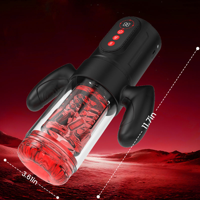 Terminator 9 Telescopic Rotating Sucking with Handle Male Stroker