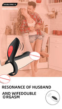 Load image into Gallery viewer, Adult sex products men's ring vibrating lock fine ring double ring male and female resonator electric negative vibrator