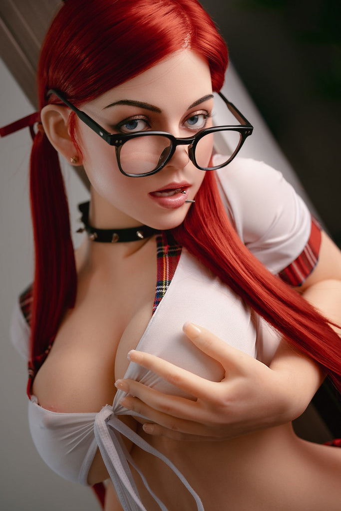 US Stock - RIDMII Janice 160cm 5ft3 K15 Silicone ROS Head Oral Sex Love Doll Unique Design TPE Body Movable Jaw Adult Sex Doll
