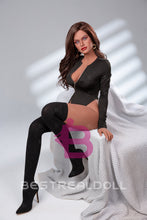 Load image into Gallery viewer, US Stock - YAMIEE Ella 163cm Silicone ROS Head Movable Jaw Sex Doll TPE Body Tanned Skin Oral Sex Adult Love Doll