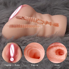 Load image into Gallery viewer, Realistic Dual-channel Vagina And Anus Male Masturbator